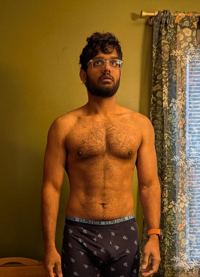 Client body transformation after photo showing fat loss and muscle gain results